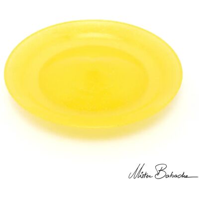 Assiette glitter nue Mister Babache Jaune - Publicité Assiette glitter nue Mister Babache Jaune - Publicité
