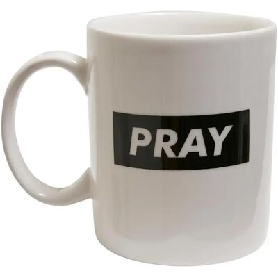 Tasse Mister Tee Pray Blanc - Publicité Tasse Mister Tee Pray Blanc - Publicité