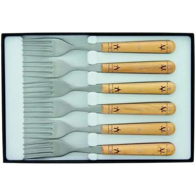 Coffret de 6 fourchettes Nontron Gris - Publicité Coffret de 6 fourchettes Nontron Gris - Publicité
