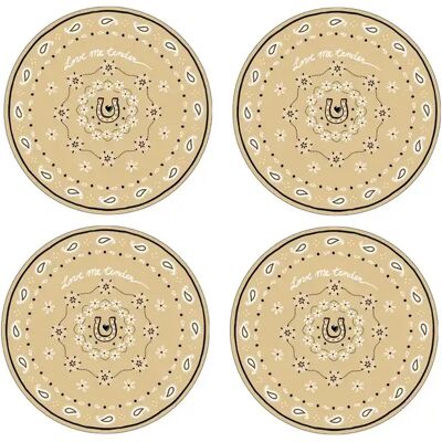 Assiette dessert bandana Opjet (x4) Beige - Publicité Assiette dessert bandana Opjet (x4) Beige - Publicité