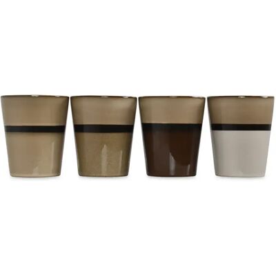 Set de gobelet GM Opjet Lynx (x4) Beige - Publicité Set de gobelet GM Opjet Lynx (x4) Beige - Publicité