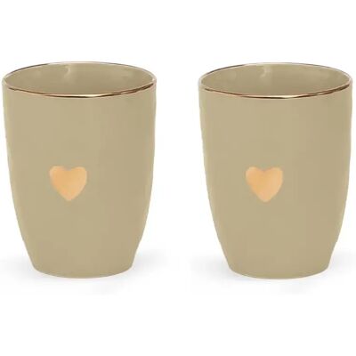 Set de gobelets matins calins Opjet (x2) Beige - Publicité Set de gobelets matins calins Opjet (x2) Beige - Publicité