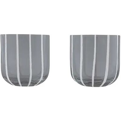 Verre en verre OYOY Living Design (x2) Gris - Publicité Verre en verre OYOY Living Design (x2) Gris - Publicité