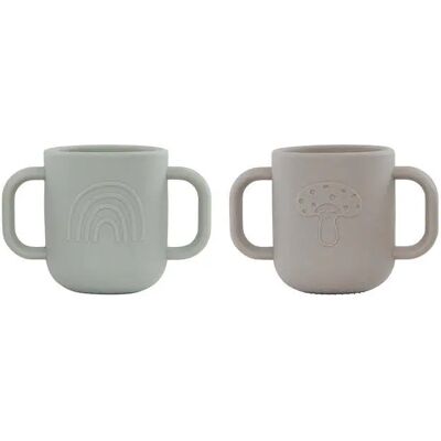 Tasse en silicone OYOY Living Design (x2) Gris - Publicité Tasse en silicone OYOY Living Design (x2) Gris - Publicité