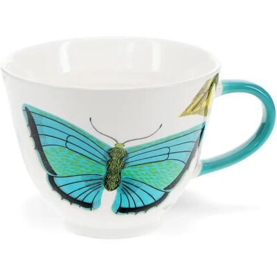 Mug en porcelaine papillon Rex London Blanc - Publicité Mug en porcelaine papillon Rex London Blanc - Publicité
