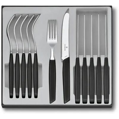 Couverts Victorinox Swiss Modern Table (x12) Noir - Publicité Couverts Victorinox Swiss Modern Table (x12) Noir - Publicité