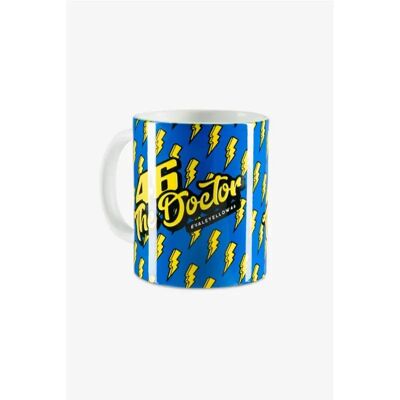 Mug motif éclair VR46 The Doctor Bleu - Publicité Mug motif éclair VR46 The Doctor Bleu - Publicité