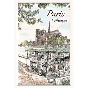 Torchon quai notre dame Winkler Blanc - Publicité Torchon quai notre dame Winkler Blanc - Publicité