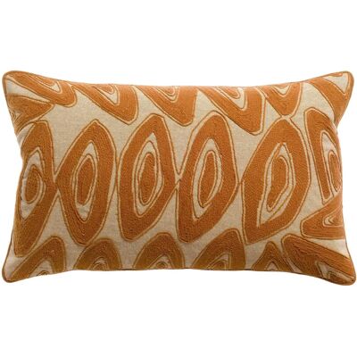 Coussin brodé Vivaraise Leya Orange - Publicité Coussin brodé Vivaraise Leya Orange - Publicité