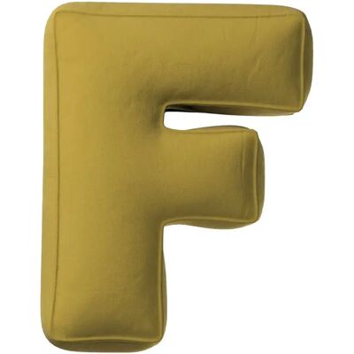 Coussin lettre F Yellow Tipi Posh Velvet Vert - Publicité Coussin lettre F Yellow Tipi Posh Velvet Vert - Publicité