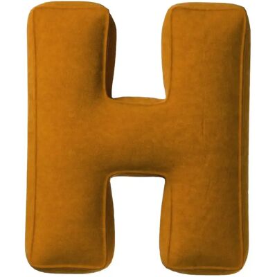 Coussin lettre H Yellow Tipi Posh Velvet Jaune - Publicité Coussin lettre H Yellow Tipi Posh Velvet Jaune - Publicité