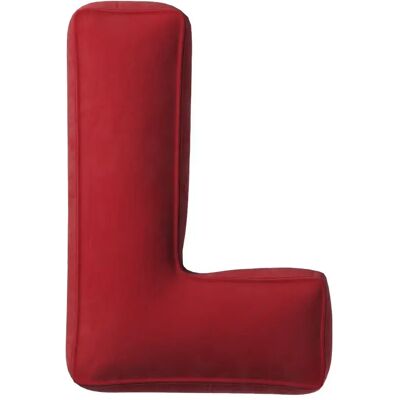 Coussin Lettre Tipi Jaune L - Rouge - 35x40cm - Décor - Publicité Coussin Lettre Tipi Jaune L - Rouge - 35x40cm - Décor - Publicité