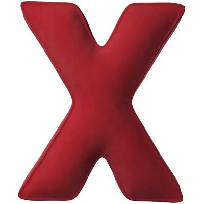 Coussin lettre X de Yellow Tipi - Rouge - 35x40cm - Décor - Publicité Coussin lettre X de Yellow Tipi - Rouge - 35x40cm - Décor - Publicité