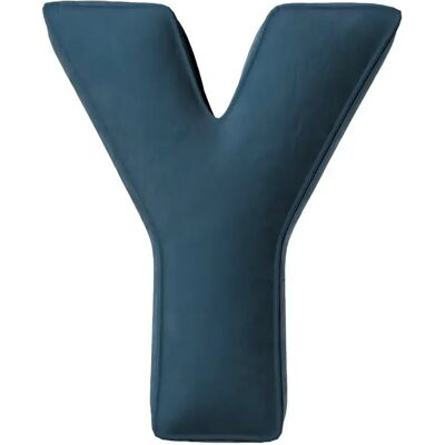 Coussin Lettre Y de Yellow Tipi - Bleu & Marine - 35x40cm - Coussin - Publicité Coussin Lettre Y de Yellow Tipi - Bleu & Marine - 35x40cm - Coussin - Publicité