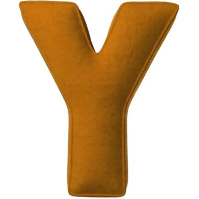 Coussin lettre Y Yellow Tipi Posh Velvet Jaune - Publicité Coussin lettre Y Yellow Tipi Posh Velvet Jaune - Publicité