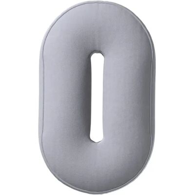Coussin chiffre 0 en velours Yellow Tipi Gris - Publicité Coussin chiffre 0 en velours Yellow Tipi Gris - Publicité