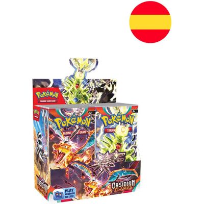 Jeux de carte Bandai Spanish Pokemon Scarlet Violet Obsidian Flames Multicolore - Publicité Jeux de carte Bandai Spanish Pokemon Scarlet Violet Obsidian Flames Multicolore - Publicité