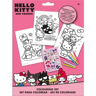 Ensemble de Colorier Hello Kitty et Amis - Kit de Créativité - Publicité Ensemble de Colorier Hello Kitty et Amis - Kit de Créativité - Publicité