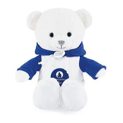 Doudou & compagnie Peluche avec sweat Bleu Paris 2024 25 cm Blanc - Publicité Doudou & compagnie Peluche avec sweat Bleu Paris 2024 25 cm Blanc - Publicité