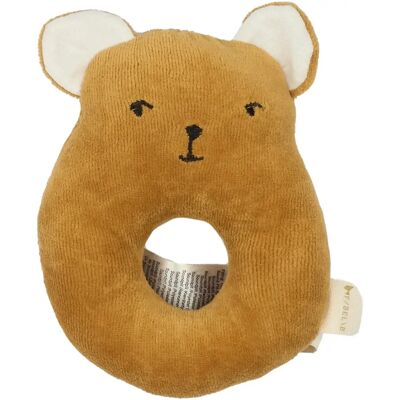 Hochet Fabelab Bear Marron - Publicité Hochet Fabelab Bear Marron - Publicité