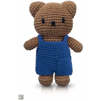 Doudou Boris Salopette Just Dutch Bleu - Publicité Doudou Boris Salopette Just Dutch Bleu - Publicité