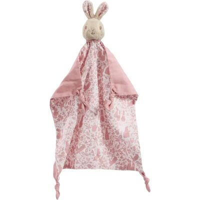 Doudou Rainbow Designs Flopsy Muslin Rose - Publicité Doudou Rainbow Designs Flopsy Muslin Rose - Publicité