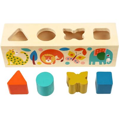 Jeu d'éveil trieur de formes en bois Rex London Wild Wonders Beige - Publicité Jeu d'éveil trieur de formes en bois Rex London Wild Wonders Beige - Publicité