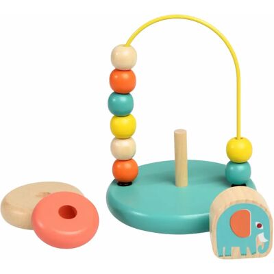 Jeux d'éveil mini boucle de perles et jouet empilable bébé Rex London Wild Wonders Multicolore - Publicité Jeux d'éveil mini boucle de perles et jouet empilable bébé Rex London Wild Wonders Multicolore - Publicité