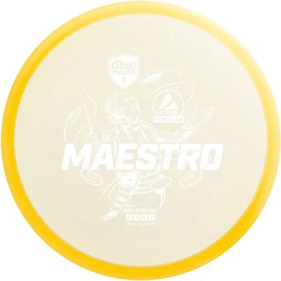 Disque golf Discmania Active Premium-Line Maestro Mid-Range Jaune - Publicité Disque golf Discmania Active Premium-Line Maestro Mid-Range Jaune - Publicité