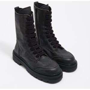 BIMBA Y LOLA Bottine haute lacets cuir noire 37 - Publicité BIMBA Y LOLA Bottine haute lacets cuir noire 37 - Publicité