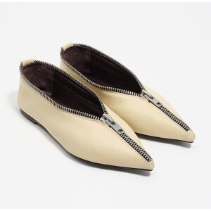 BIMBA Y LOLA Ballerine cuir jaune beurre fermeture zippée 37 - Publicité BIMBA Y LOLA Ballerine cuir jaune beurre fermeture zippée 37 - Publicité