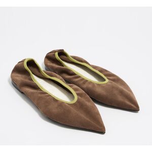 BIMBA Y LOLA Ballerine bout pointu croûte de cuir marron 36 - Publicité BIMBA Y LOLA Ballerine bout pointu croûte de cuir marron 36 - Publicité