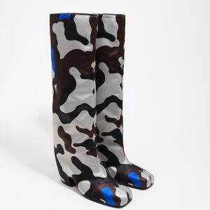 BIMBA Y LOLA Botte talon satiné print camouflage 38 - Publicité BIMBA Y LOLA Botte talon satiné print camouflage 38 - Publicité