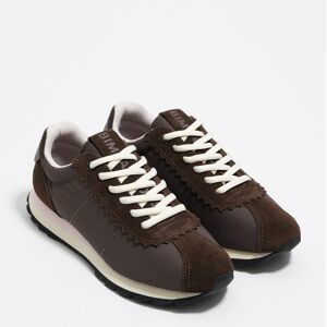 BIMBA Y LOLA Basket rétro 13 18 marron chocolat 35 - Publicité BIMBA Y LOLA Basket rétro 13 18 marron chocolat 35 - Publicité