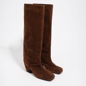 BIMBA Y LOLA Botte talon croûte de cuir marron 38 - Publicité BIMBA Y LOLA Botte talon croûte de cuir marron 38 - Publicité