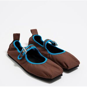 BIMBA Y LOLA Ballerine en tissu ciré marron 38 - Publicité BIMBA Y LOLA Ballerine en tissu ciré marron 38 - Publicité