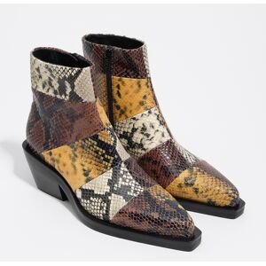 BIMBA Y LOLA Bottine type santiag cuir patchwork serpent 36 - Publicité BIMBA Y LOLA Bottine type santiag cuir patchwork serpent 36 - Publicité