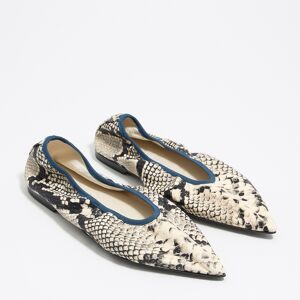 BIMBA Y LOLA Ballerine bout pointu cuir print serpent 38 - Publicité BIMBA Y LOLA Ballerine bout pointu cuir print serpent 38 - Publicité
