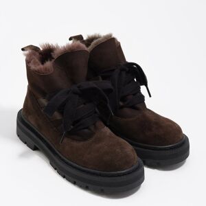 BIMBA Y LOLA Bottine lacets double face marron 37 - Publicité BIMBA Y LOLA Bottine lacets double face marron 37 - Publicité