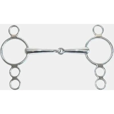 Metalab - Snaffle ajustable à 4 bagues 16mm - 125mm - Argent - mors cheval - Publicité Metalab - Snaffle ajustable à 4 bagues 16mm - 125mm - Argent - mors cheval - Publicité
