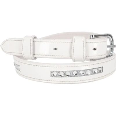 Ceinture de compétition en cuir QHP Vaila Blanc - Publicité Ceinture de compétition en cuir QHP Vaila Blanc - Publicité