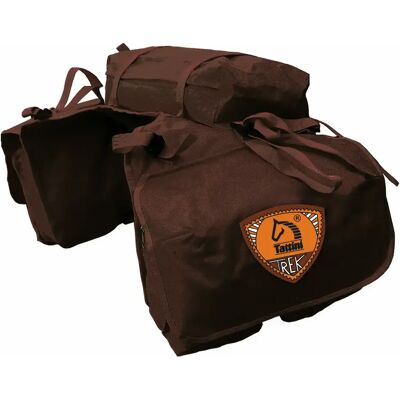 Sacoche randonnée pour cheval triple en cordura Tattini Trek Marron - Publicité Sacoche randonnée pour cheval triple en cordura Tattini Trek Marron - Publicité