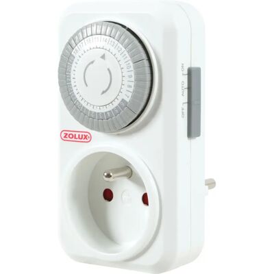 Interrupteur Timer ZOLUX - Mécanique Quotidien 24h - Charge Max 3680W - Publicité Interrupteur Timer ZOLUX - Mécanique Quotidien 24h - Charge Max 3680W - Publicité