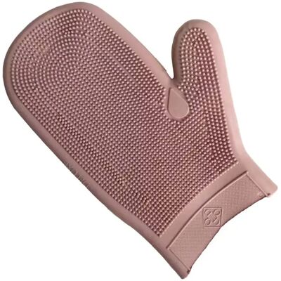 Gants de pansage en caoutchouc Grooming Deluxe Rose - Publicité Gants de pansage en caoutchouc Grooming Deluxe Rose - Publicité