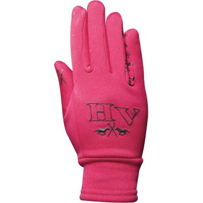 Gants d'équitation hiver femme HV Polo Rose - Publicité Gants d'équitation hiver femme HV Polo Rose - Publicité