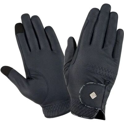 Gants d'équitation en cuir LeMieux Bleu - Publicité Gants d'équitation en cuir LeMieux Bleu - Publicité