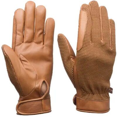 Gants d'équitation en tricot et cuir Lexhis Marron - Publicité Gants d'équitation en tricot et cuir Lexhis Marron - Publicité