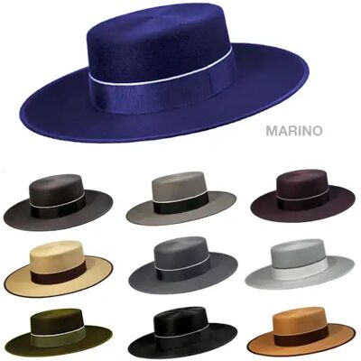 Chapeau laine de canne Oliver Hats Bleu - Publicité Chapeau laine de canne Oliver Hats Bleu - Publicité