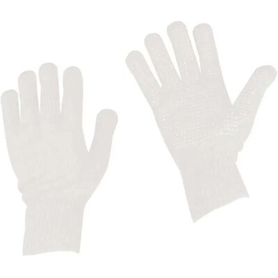 Gants d'équitation coton avec caoutchouc antidérapent Zaldi Blanc - Publicité Gants d'équitation coton avec caoutchouc antidérapent Zaldi Blanc - Publicité