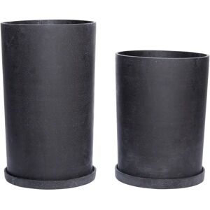 Pots Hubsch Interior Podium Large (x2) Noir - Publicité Pots Hubsch Interior Podium Large (x2) Noir - Publicité